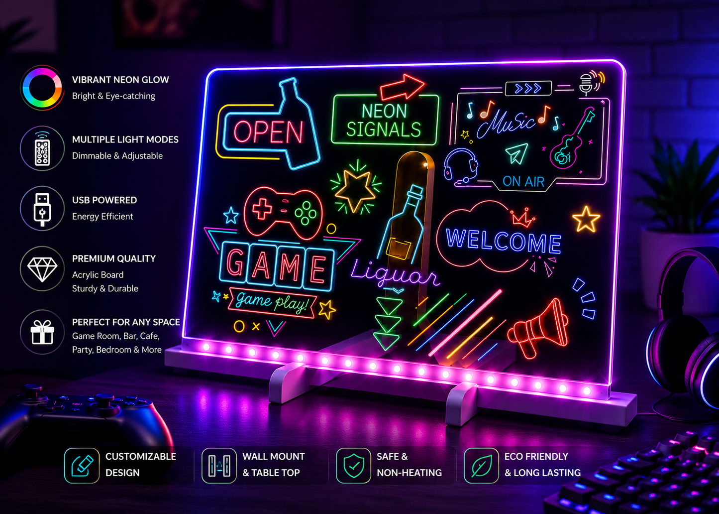 LED Colorful Glow Drawing Board™