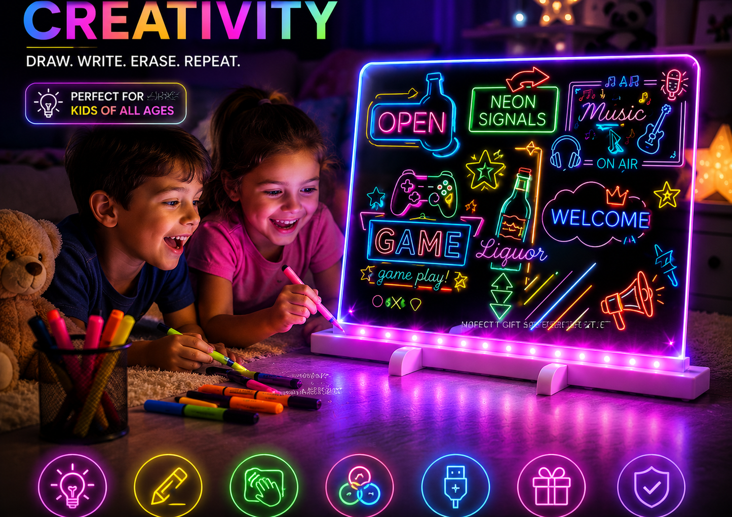 LED Colorful Glow Drawing Board™